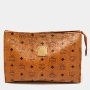 Vintage MCM München Cognac Visetos Clutch Pouch Bag 1435A – Made in Germany